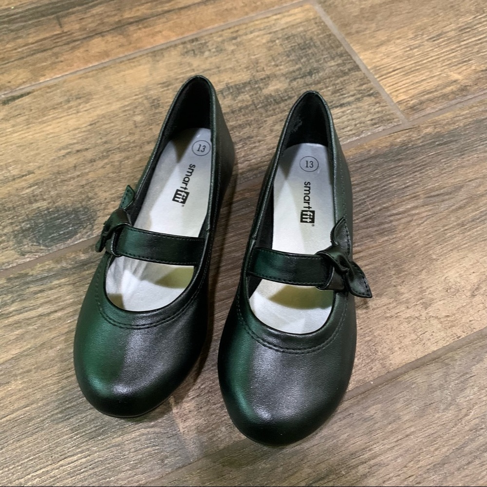 Smart Fit Black Mary Jane Slip On Shoes NEW